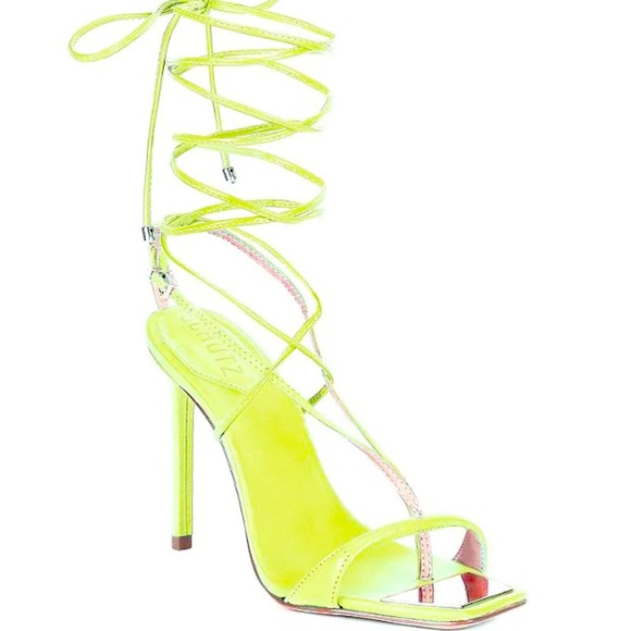 New Schutz Vikki Leather Ankle Wrap Thong Dress Sandals - Picture 8 of 16